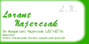 lorant majercsak business card